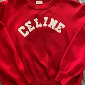 Celine Red Sweatshirt